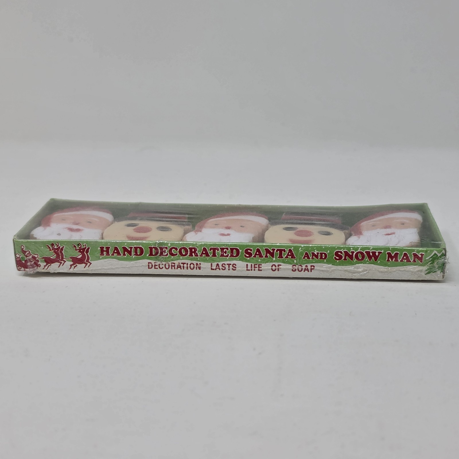 NOS 1977 Vintage Christmas Decorative Soap Santa Snowman