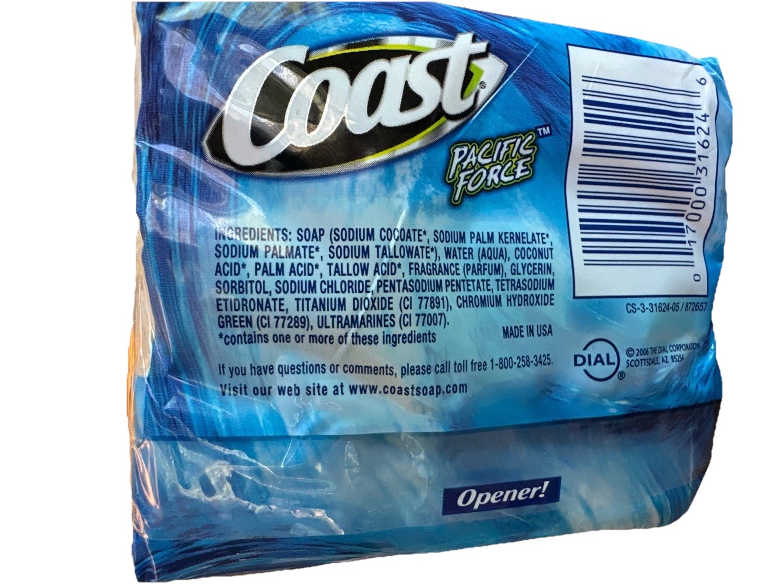 THREE Bars Coast Arctic Surf Bar Soap 2005 Prop Sealed NOS Vintage Y2K