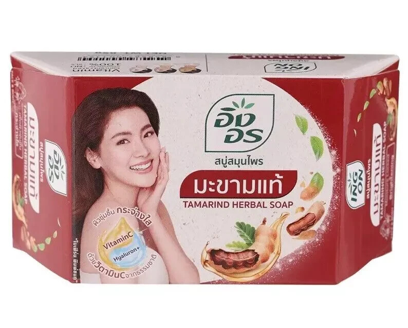 3x 85g Ing On Tamarind Herbal Soap Anti Acne Dark Spots Moisture Brighten Skin
