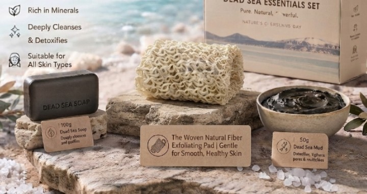 100% Pure Raw Dead Sea Mud Mask+ Natural Mineral Dead Sea Soap+ Natural Loaf Set