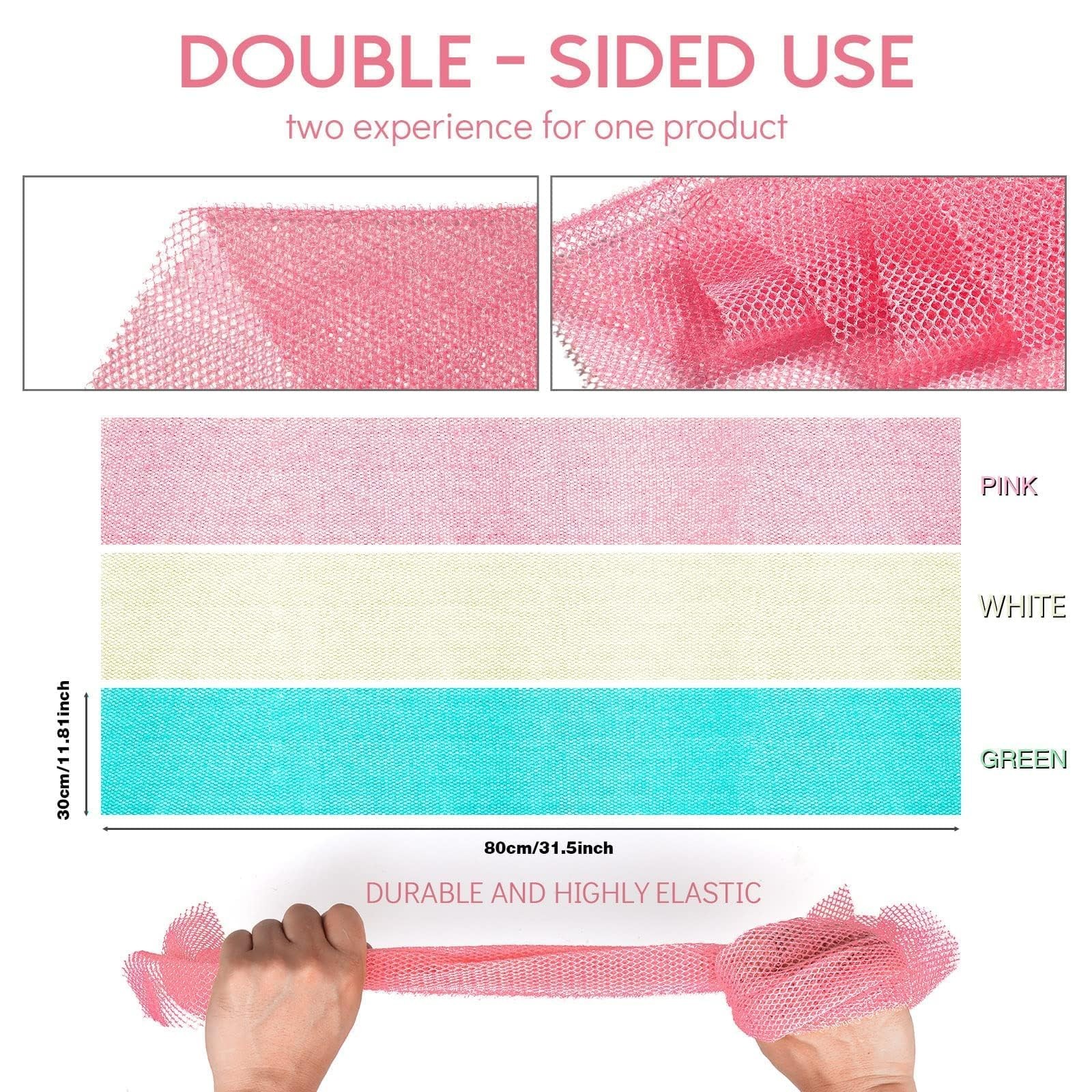 UJFQBH 3 Pieces African Net 1 Count (Pack of 3), Pink, Green, Off-white