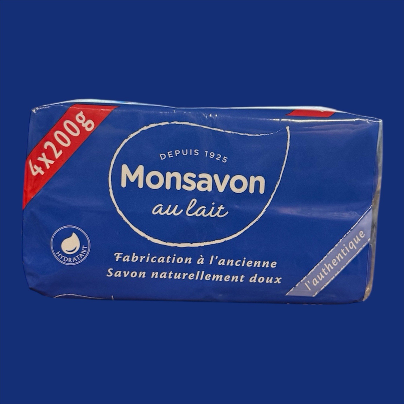 Monsavon au lait Soap (4 Pack) 200g Each.