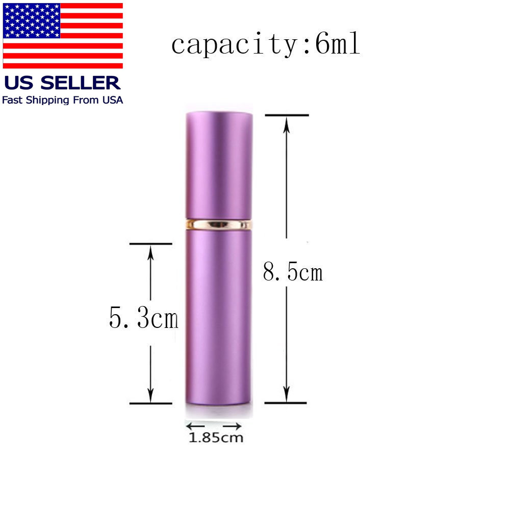 6Pcs 6Ml Portable Mini Refillable Perfume Scent Aftershave Atomizer Empty Spray