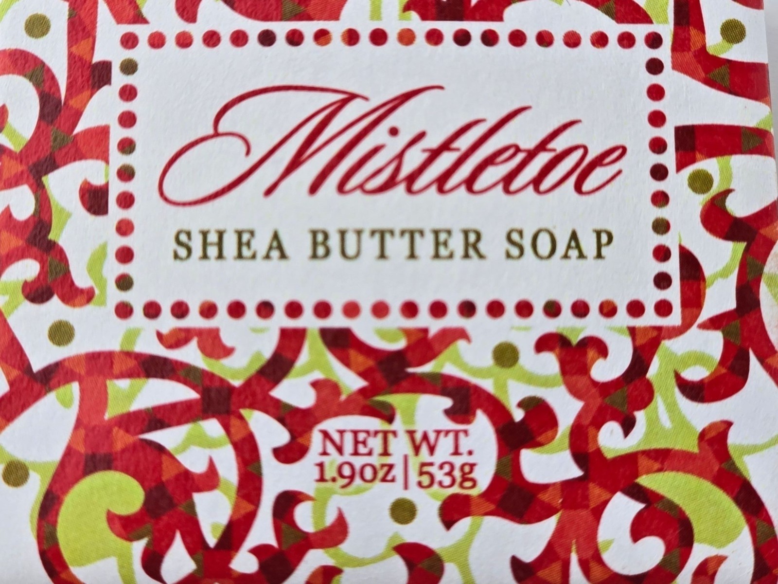4 Greenwich Bay Trading Mistletoe 1.9 oz 53 g Holiday Shea Butter Soap Bars
