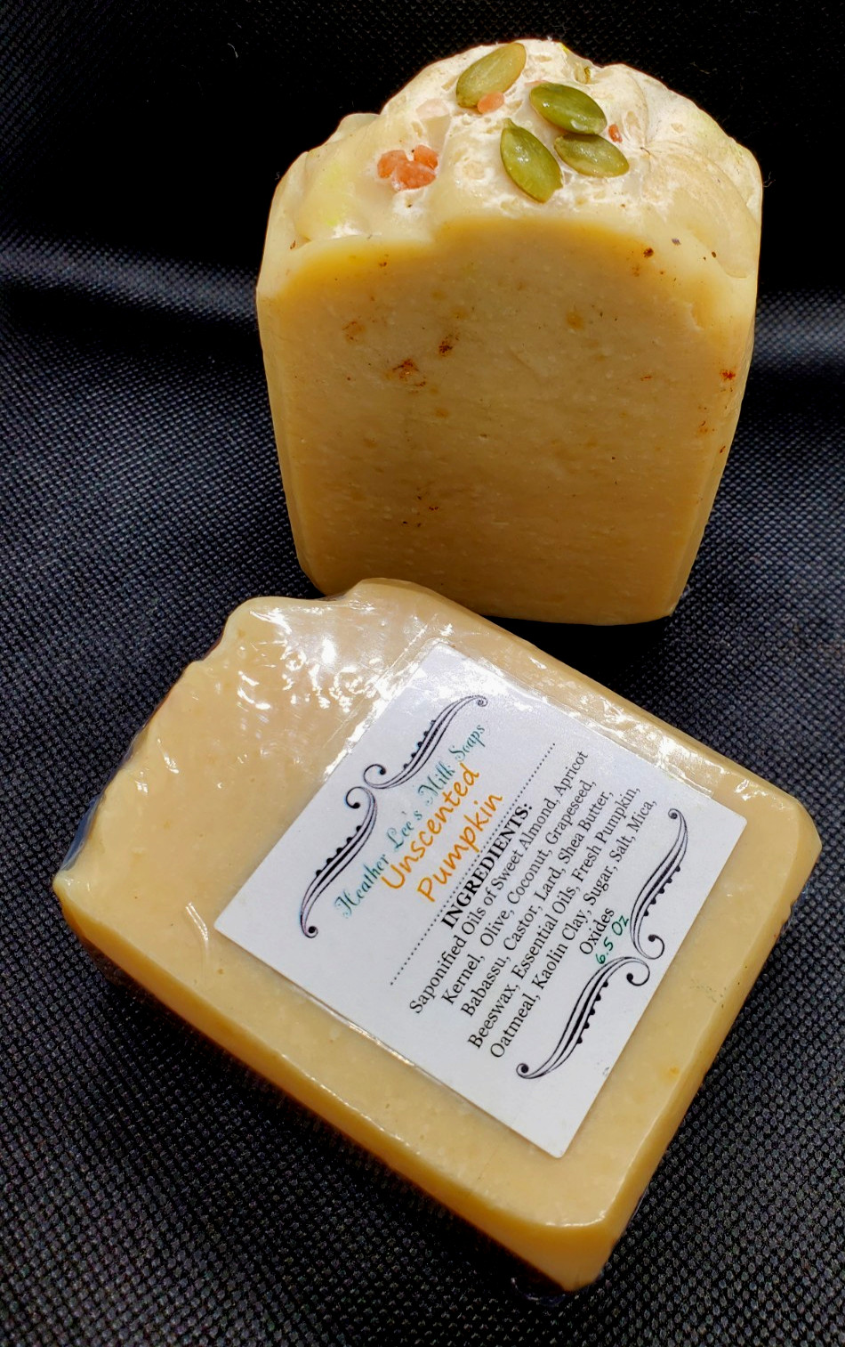 Artisan Cold Process Goat Milk Unscented Pumpkin Soap Approx. 7.5oz