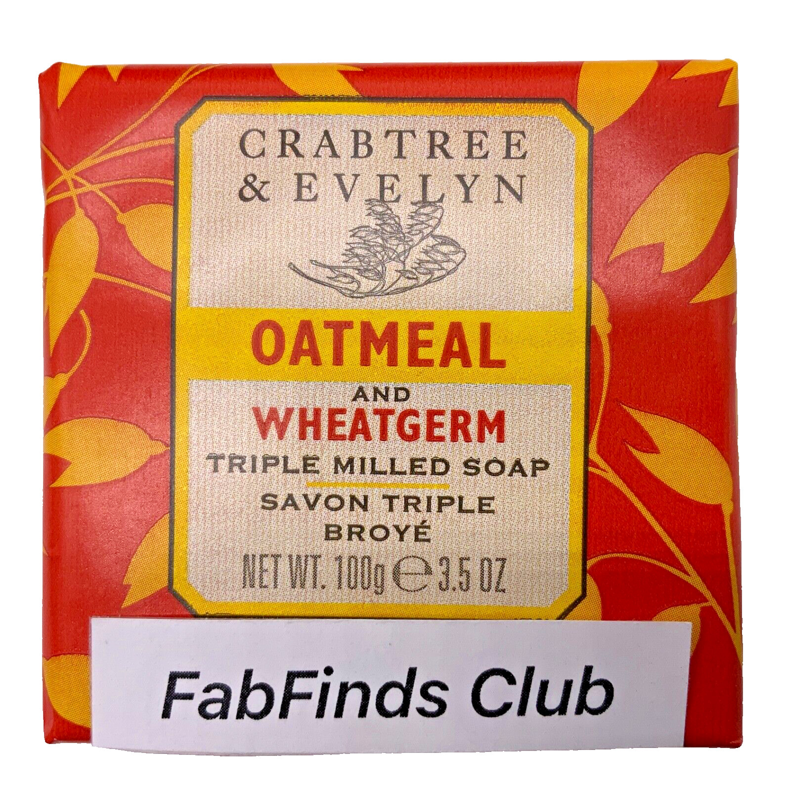 Crabtree & Evelyn Oatmeal Bar Soap Triple Milled 10.5oz (3×3.5oz) 3pc Set