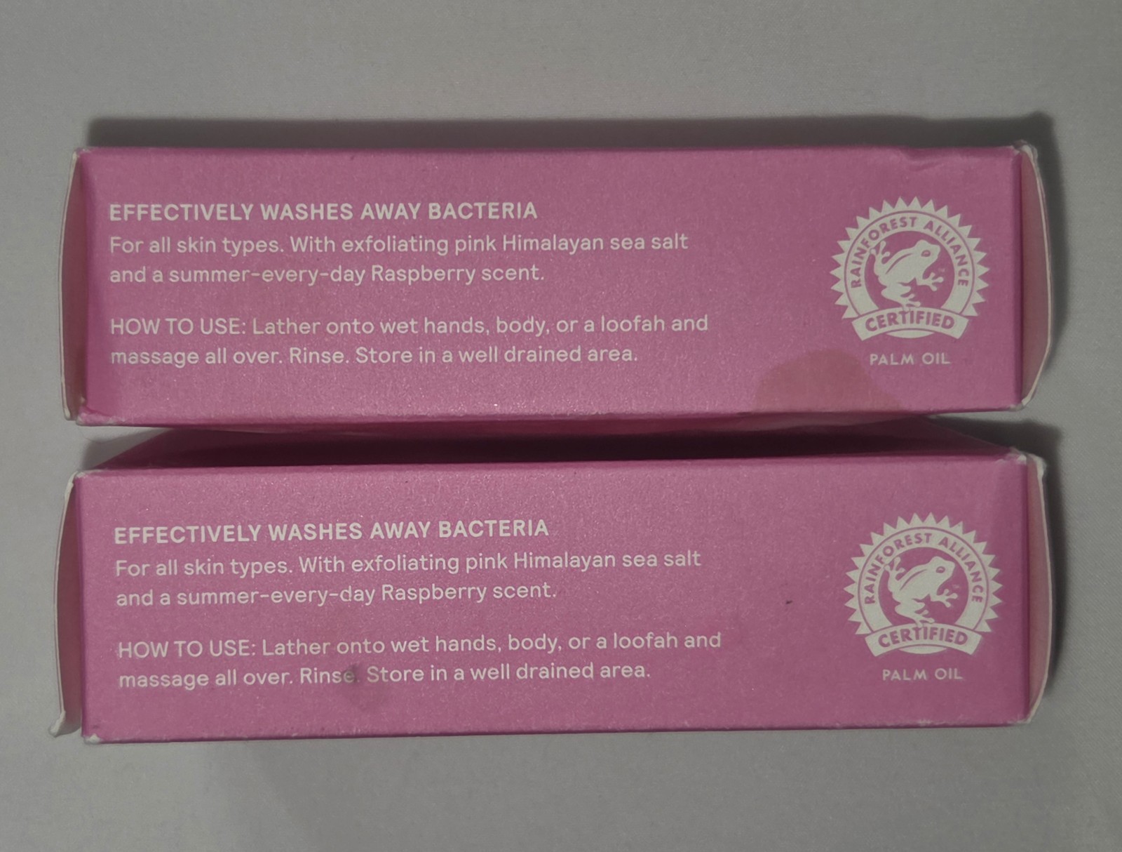 2 Peach not Plastic Exfoliating Hand & Body Bar Soap – Raspberry Scent, Vegan