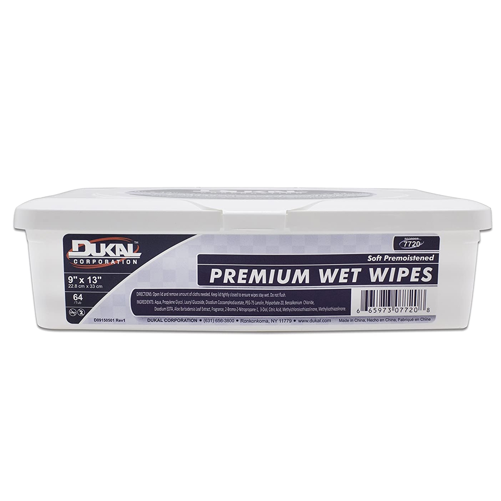 Dukal Premium Personal Cleansing Wipe 9 x 13″ 7720 1 Pack 64 Wipes