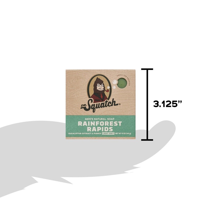 Natural Bar Soap Men 3 Pack Exfoliating Rainforest Scent Eucalyptus Sage New