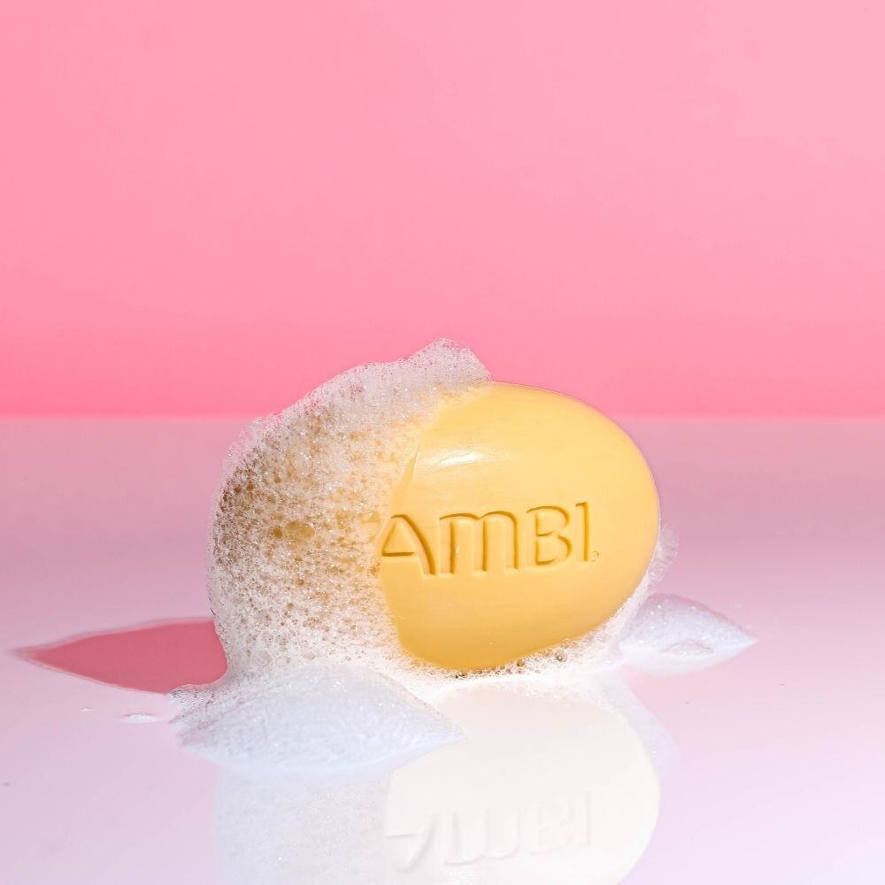 AMBI Complexion Cleansing Bar, Black Soap, Cocoa Butter Cleansing Bar 3.5 OZ