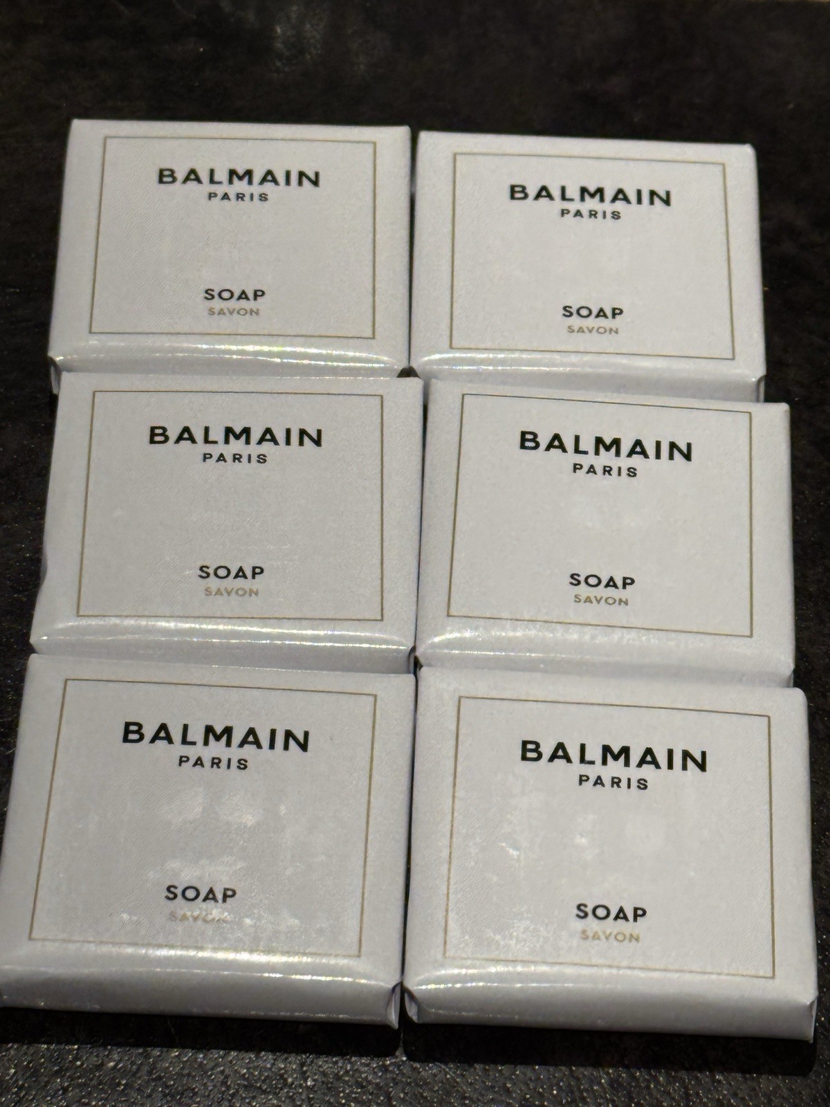 6 – Balmain Paris Bath & Body Moisturizing Beauty Bar Soap 1.22 oz each
