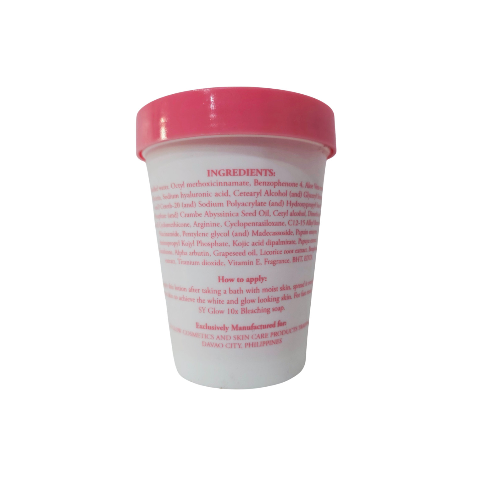SY GLOW Ice Cream Body Lotion SPF 75 Niacinamide Glutathione Moisturizing 250ml
