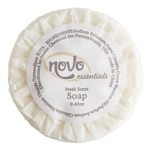 Hotel Motel Bath Soap Bars 0.42 oz 1000 Pack Wrapped Round White Bulk