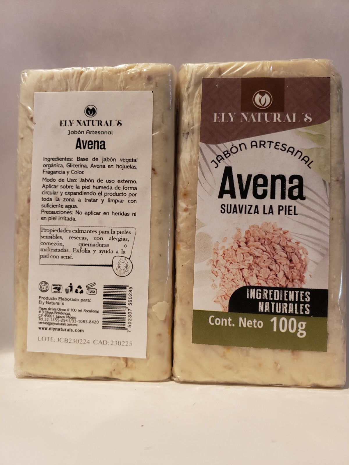 JABON DE AVENA OATMEAL SOAP (2 pack) Piel Reseca, Sensible,Comenzon, Exfoliation
