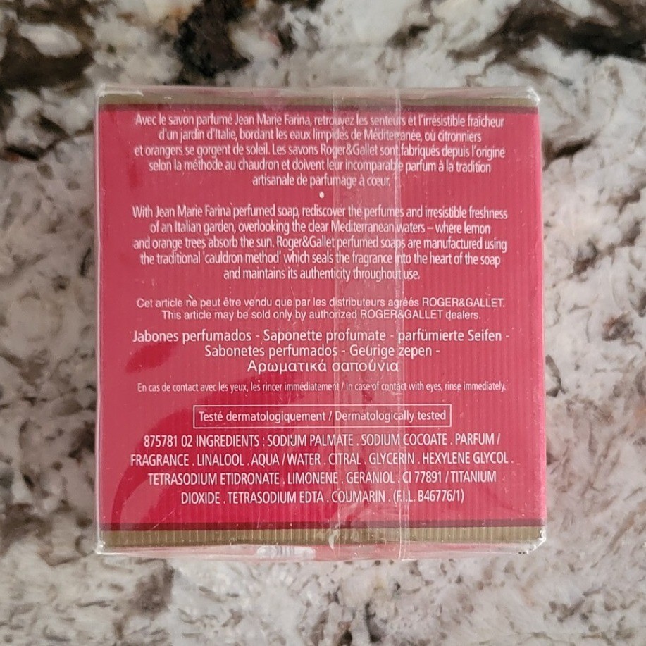 Roger & Gallet Perfumed Soap 3.5 oz Jean Marie Farina Scent French Milled Paris