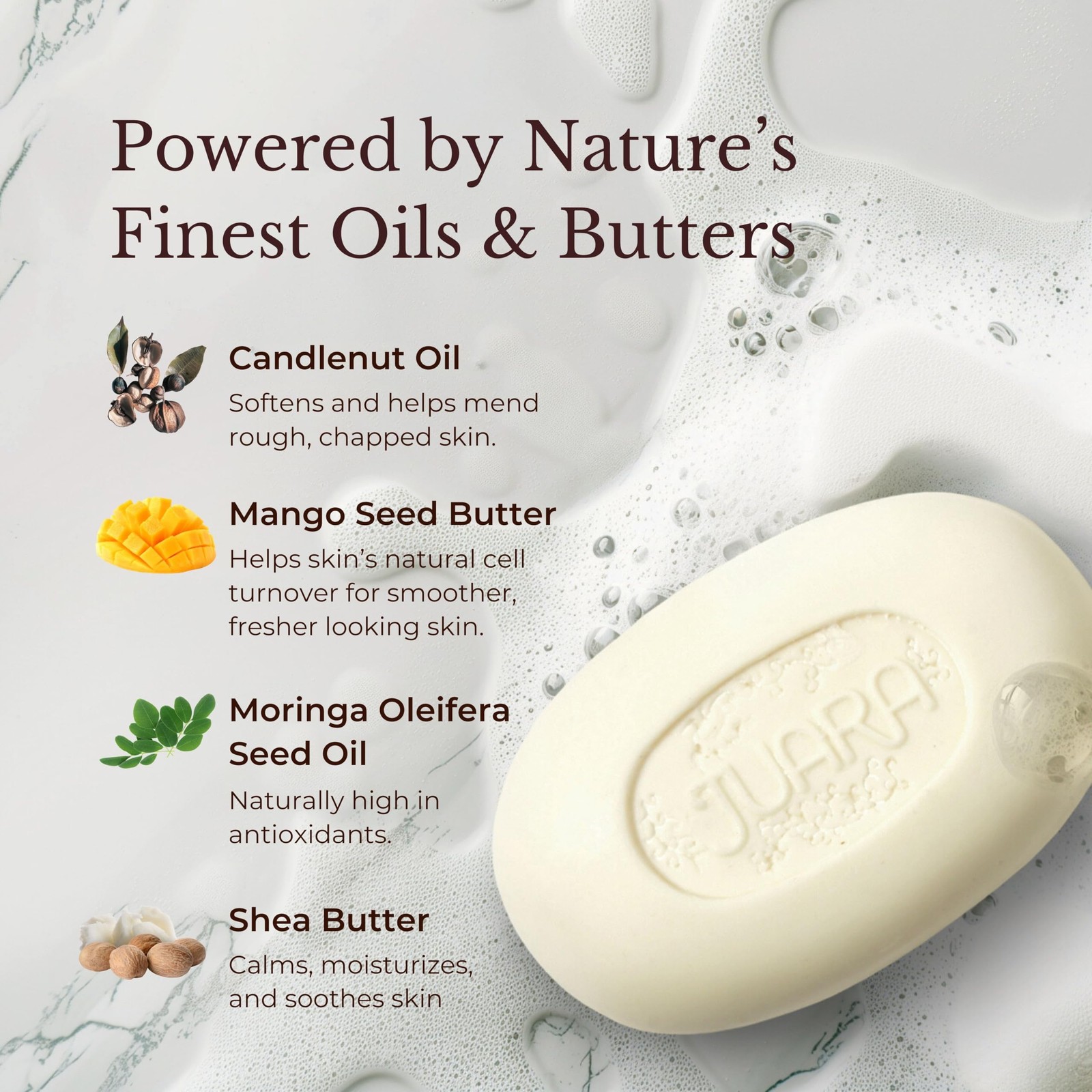 Candlenut Bar Soap – Natural Moisturizing Bar Soap 4.2oz – Body Soap with She…