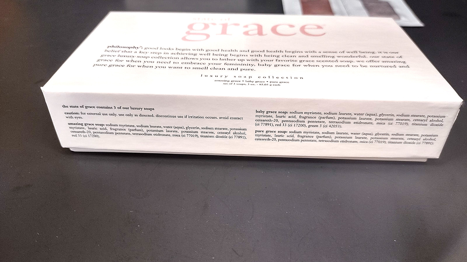 The Philosophy State of Grace 3 Piece Luxury Soap Bar Collection Set NIB Sealed