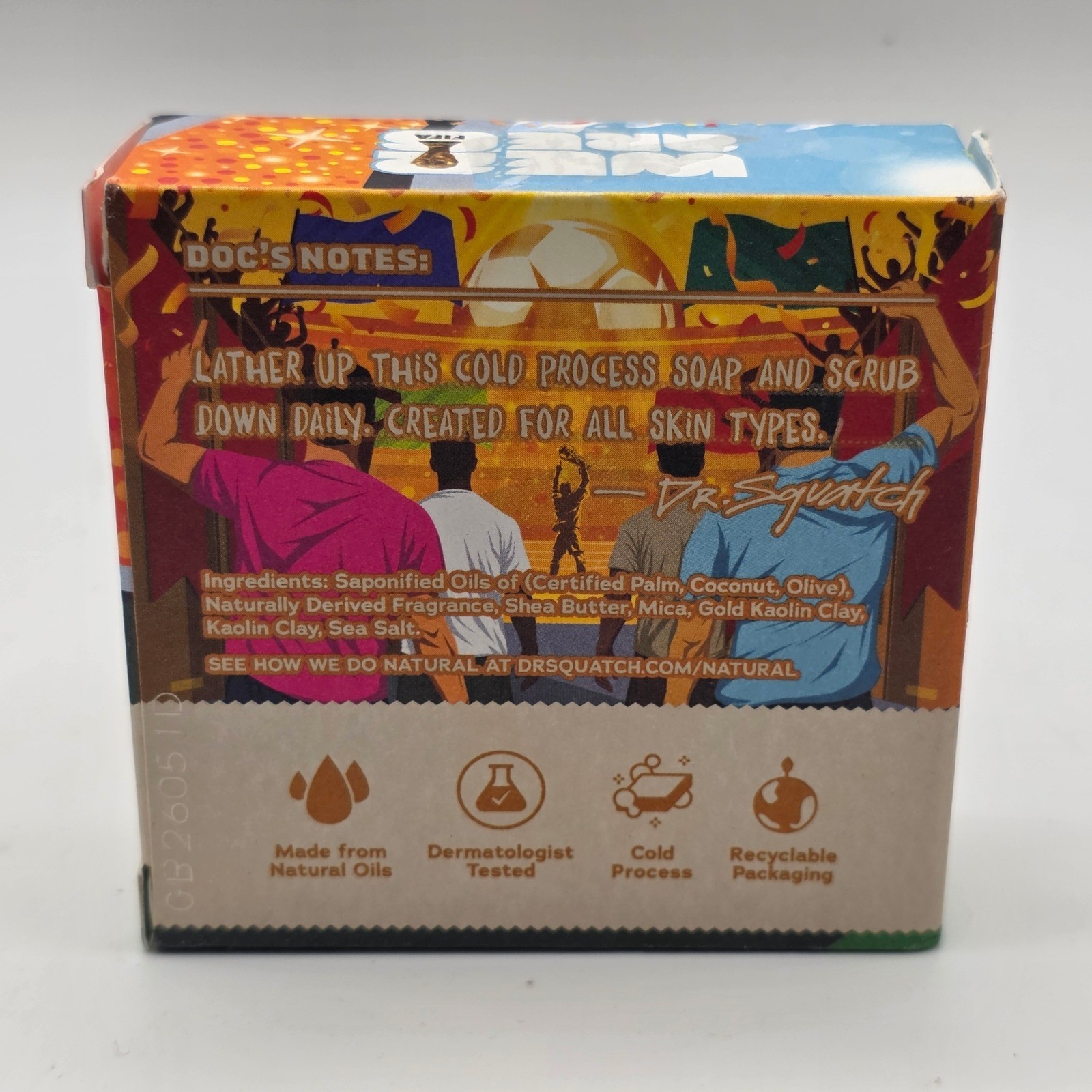 Dr. Squatch Golden Glory FIFA Limited Edition Mens Soap Bar 5oz Discontinued