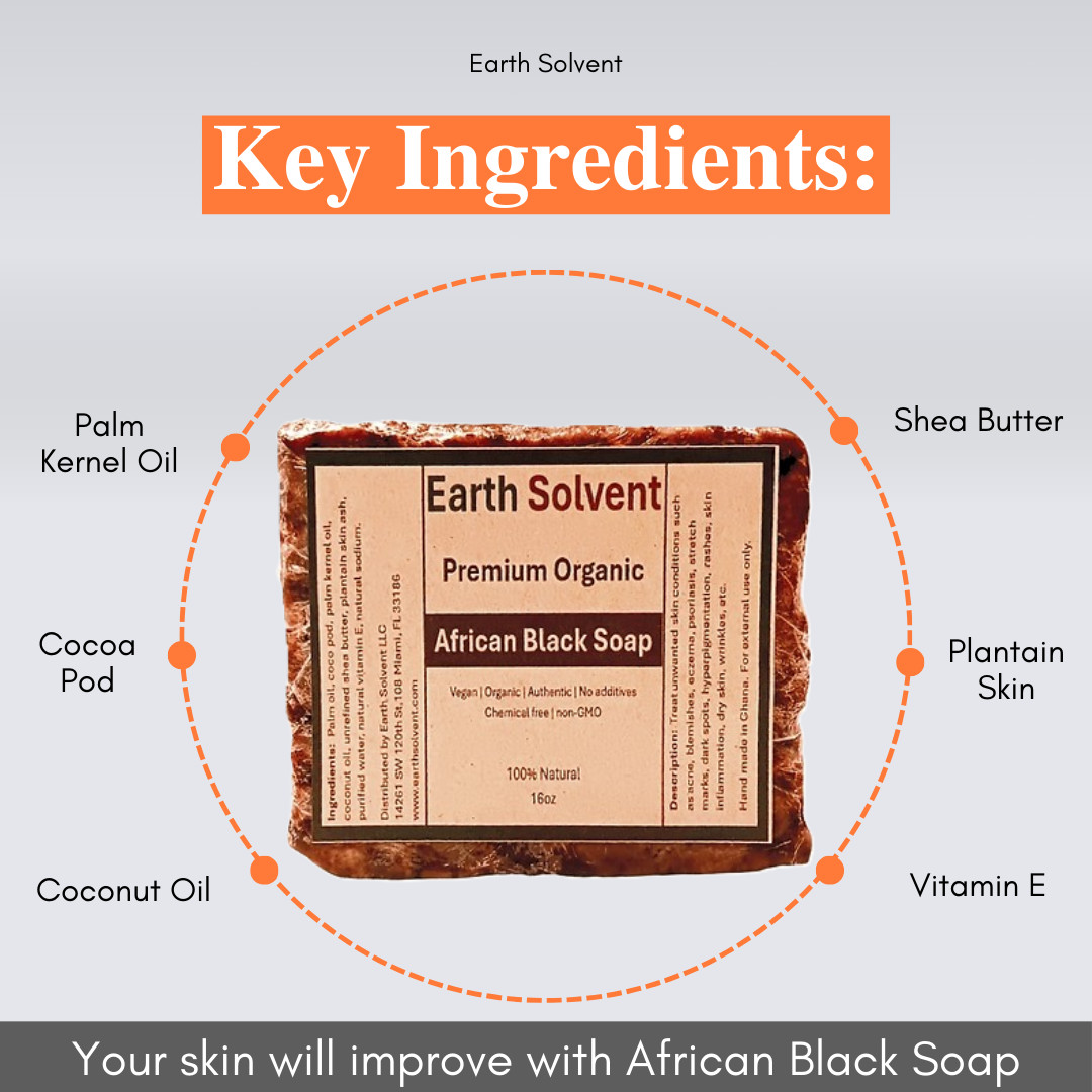 African Black Soap Raw Natural Unrefined Grade A from Ghana