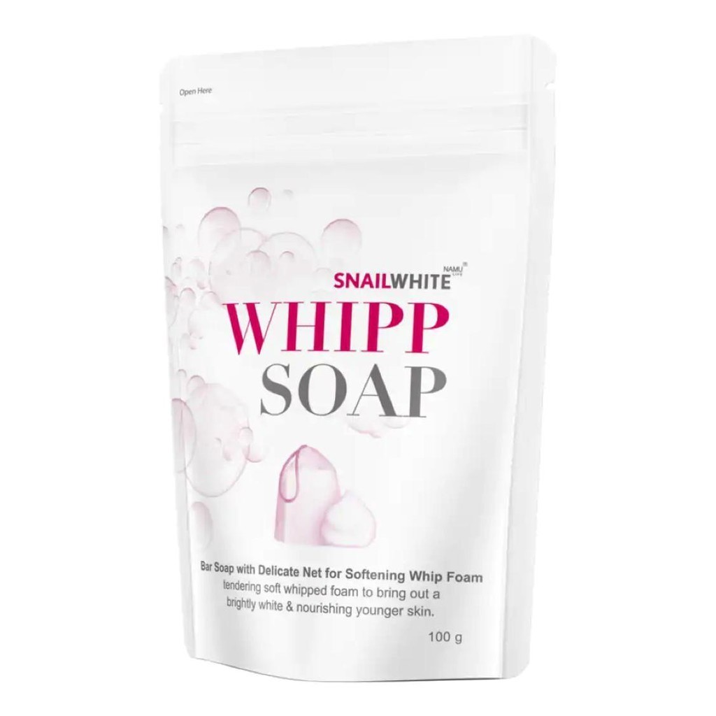 4x Snail White Whipp Soap Bar Foam with Delicate Softening White Namu Life 100g