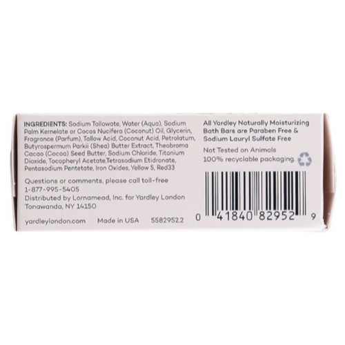 5 Pack Yardley London Cocoa Butter Naturally Moisturizing Bath Bar 4.0 Oz Each