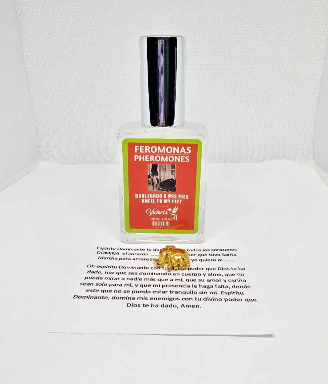 PERFUME DOBLEGADO A MIS PIES / KNEEL TO MY FEET CON FEROMONAS ATRAE DOMINA 1PC