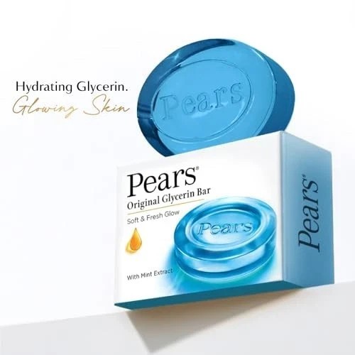 Pears Glycerin Soap 125g x6 Mint Fresh Gentle Bath Bar Soap Free Clean