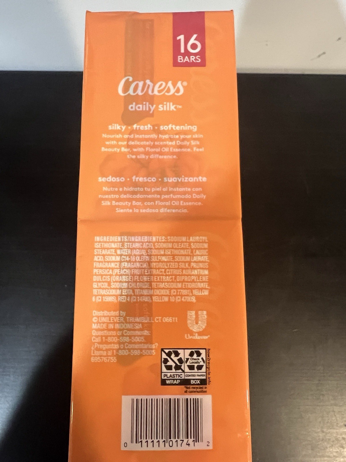 Caress Daily Silk White Peach & Orange Blossom 16 Bars New