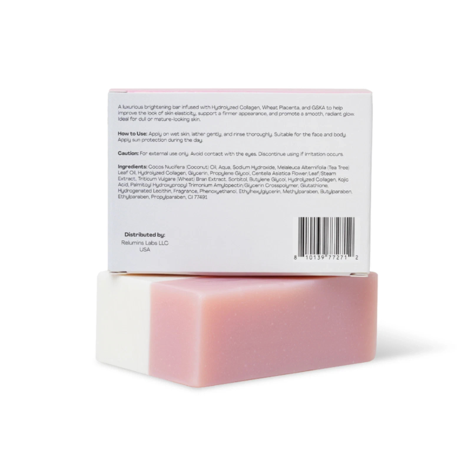 Gluta Collagen Placenta Soap Bar, Anti-Aging & Dark Spot Correcting Soap – 135g