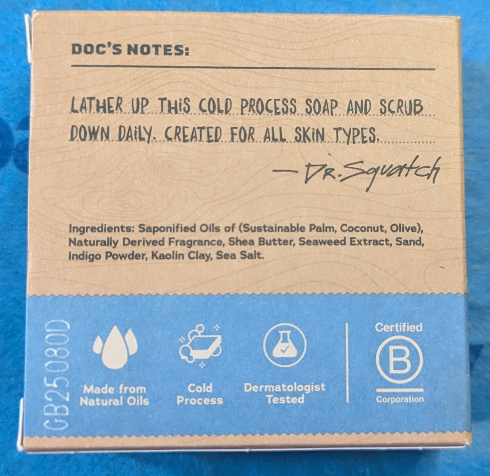 Dr Squatch Men’s Natural Soap Coastal Mist Ocean Breeze LightGrit 5 oz 141 G New
