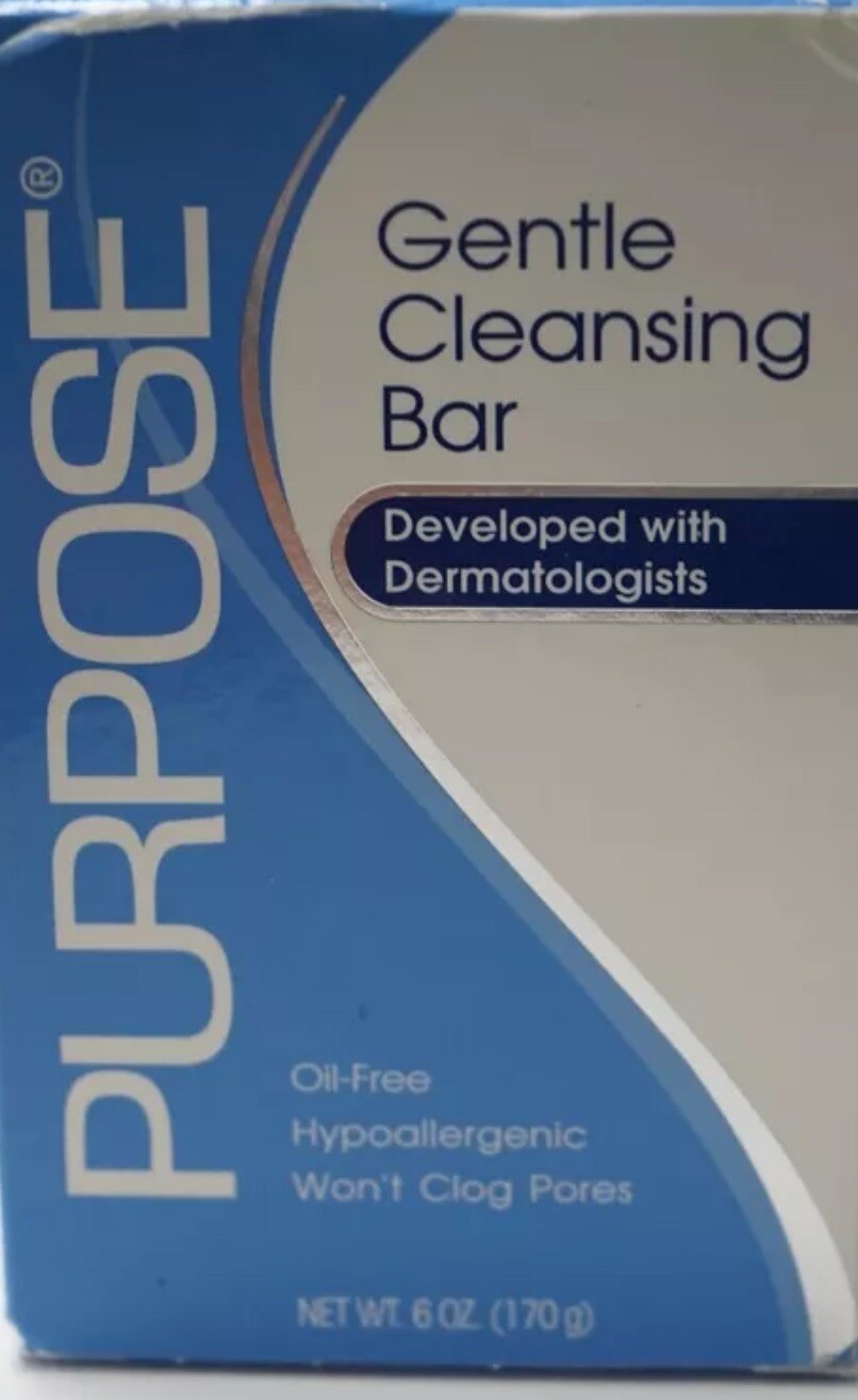 Purpose Gentle Cleansing Face Bar Soap Hypoallergenic Sensitive Skin 6oz