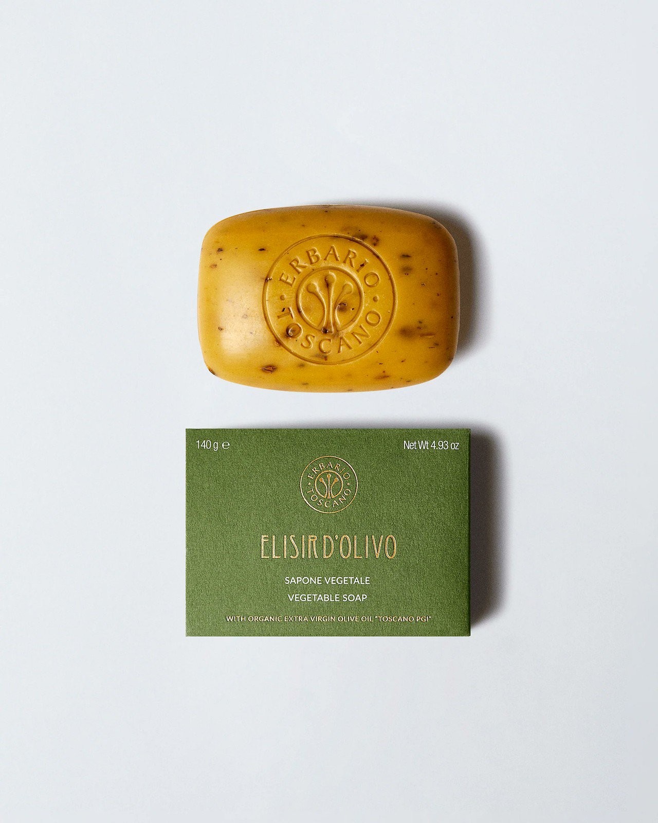 Erbario Toscano Elisir d’Olivo Vegetable Soap Bar 140g Olive Oil Italy