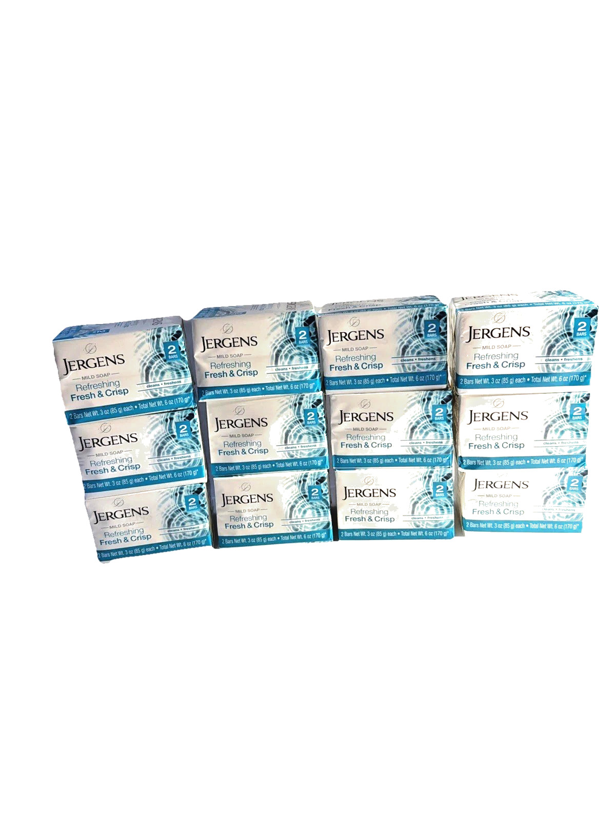 Jergens Mild Soap – Refreshing Pure And Light 12 PK 24 Bars Total 3 Oz ea. MILD