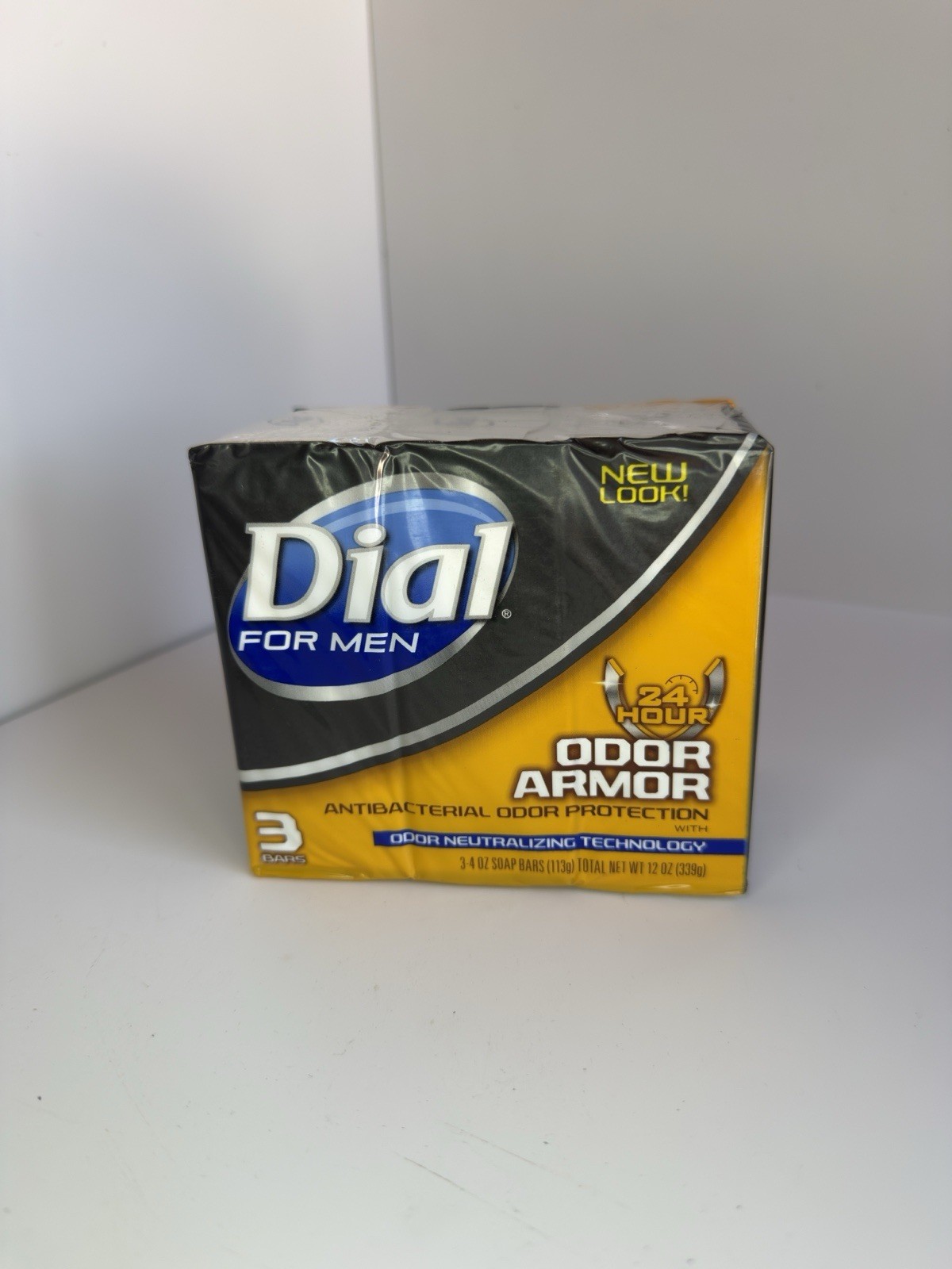 Dial for Men 24 Hour Odor Armor Bar Soap 3 Bars 3-4oz Each Bar Sealed