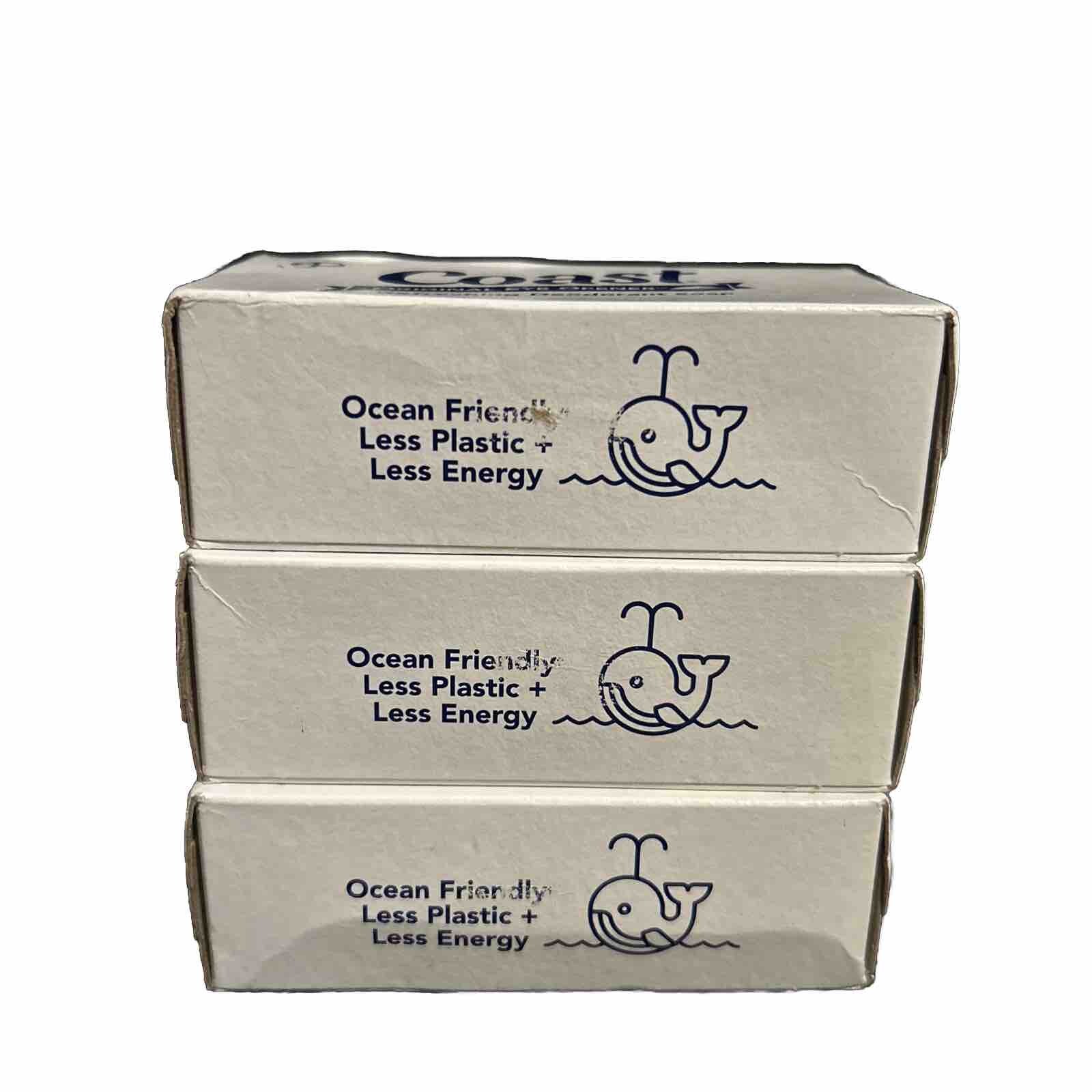 Coast Deodorant Bath Soap Original Eye Opener Scent No Parabens 3 Packs 3.2 oz
