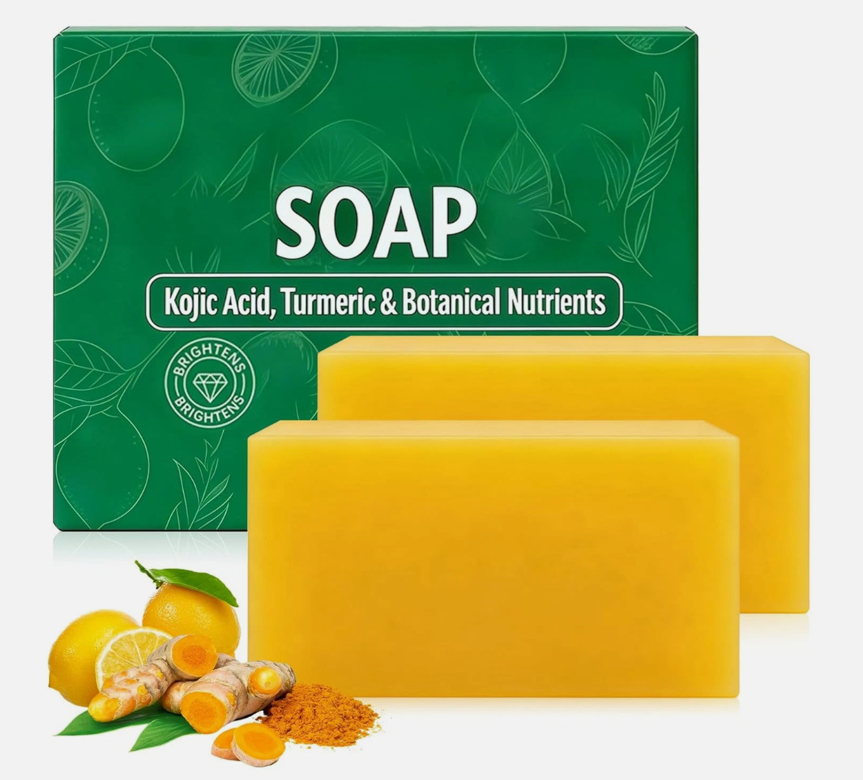 2Pcs Stemsoul Soap,Superfood Stemsoul Soaps,Stemsoul Turmeric Lemon Soap Bar,Tur