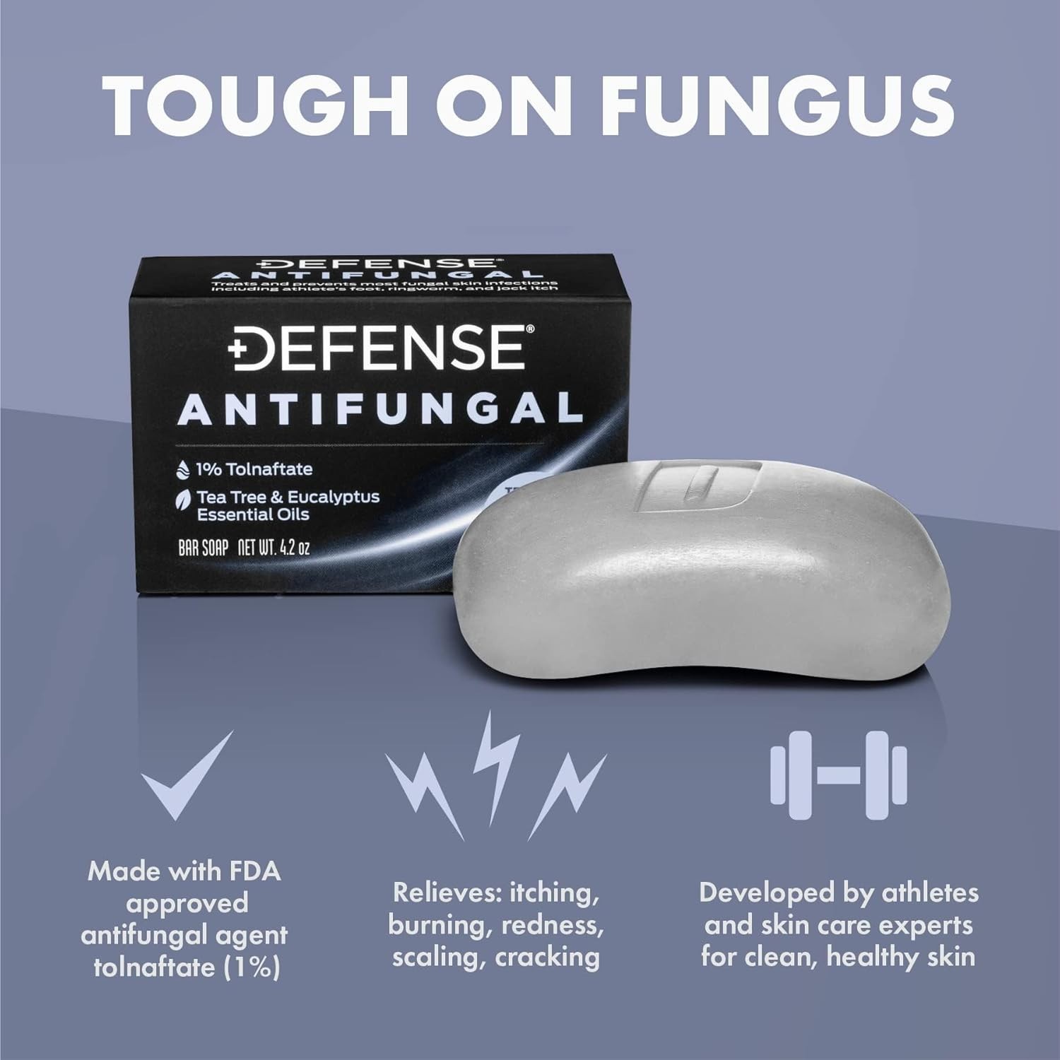 Heavy-Duty Antifungal Bar Soap with Eucalyptus & Tea Tree | 4.2 oz Treatment
