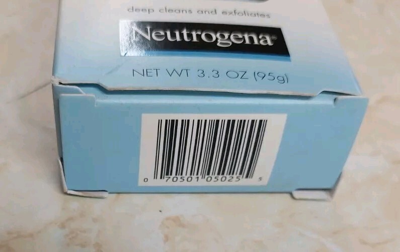 Rare Neutrogena Deep Clean Body Scrub Bar Soap Sealed Textured Cloth 3.3 oz