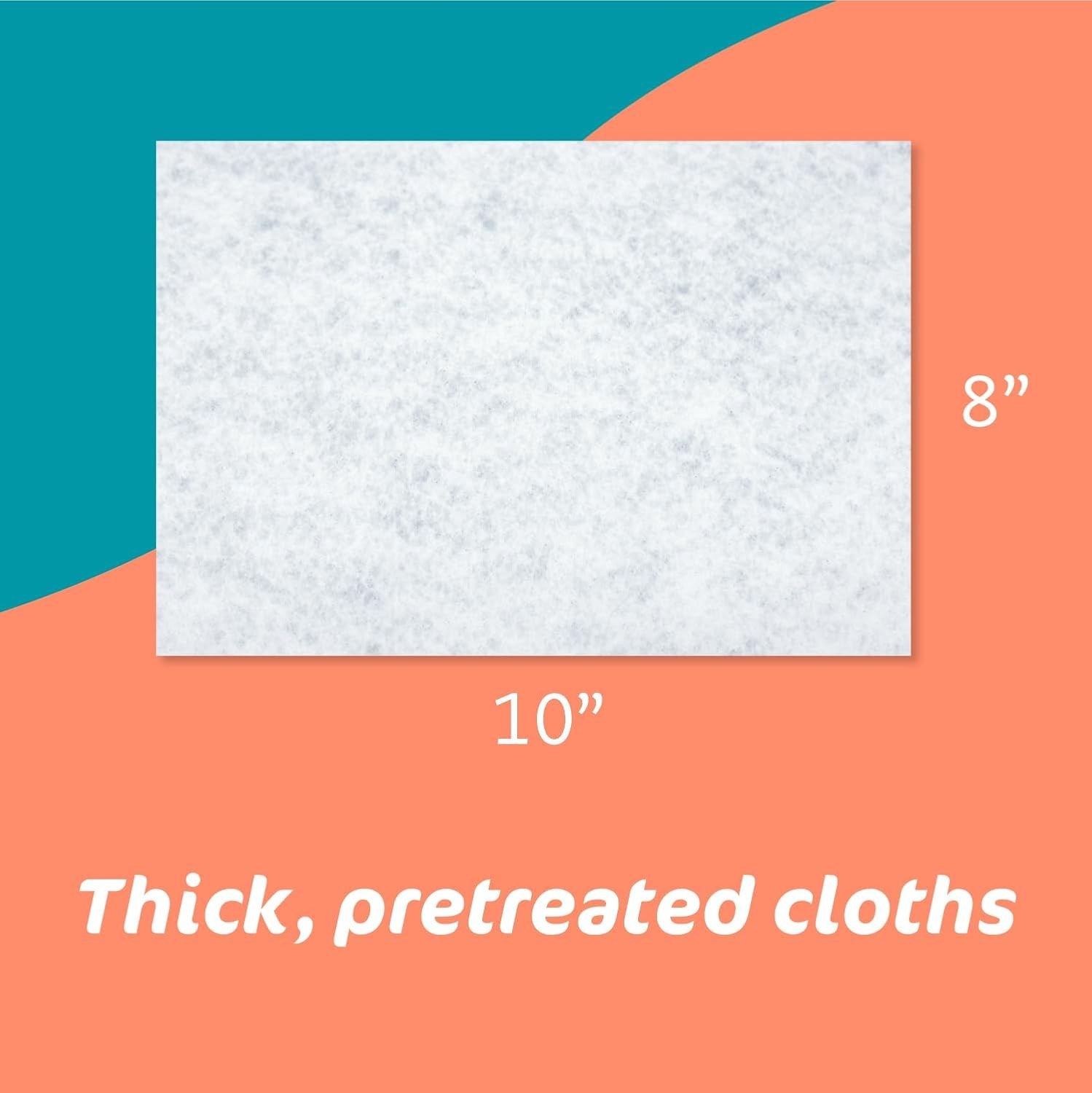 The Pharma-C Co. Water-Activated Bathing Cloths Rinse Free Formula Thick 10 x 8