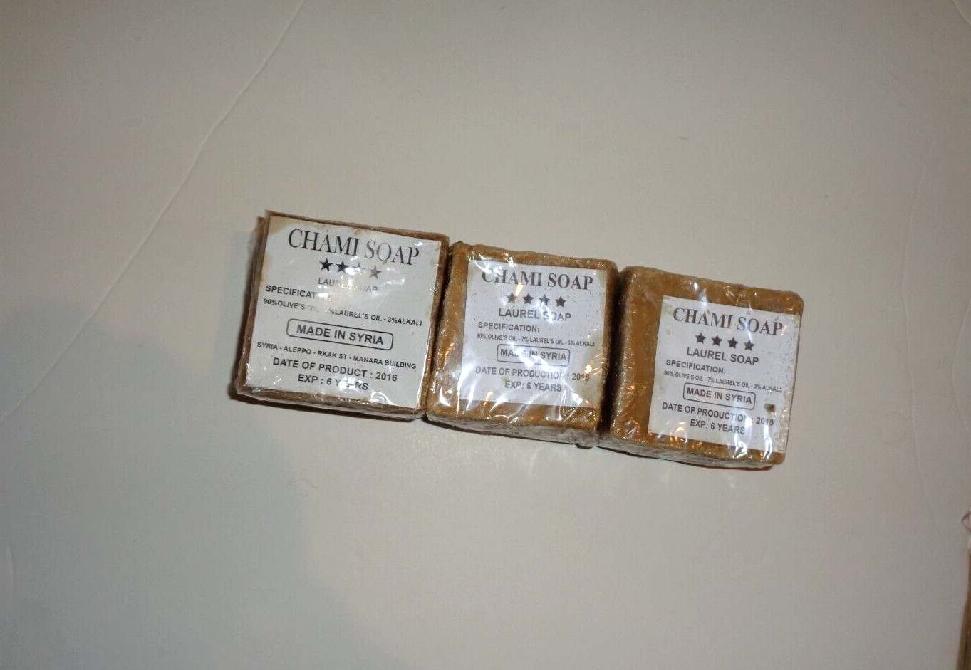3 Bars Soap Chami Olive & Laurel Oil 200g 7.05o