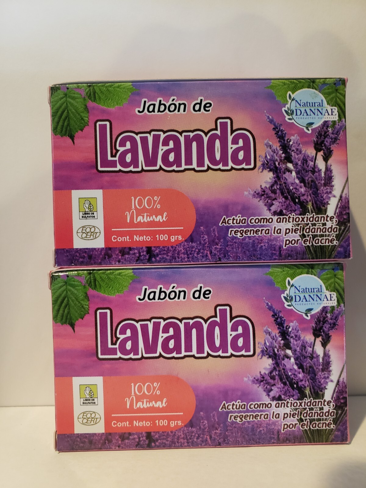 LAVENDER HERBAL SOAP JABON DE LAVANDA 100GRS 100% Natural (2 Pack) “Piel Dañada”