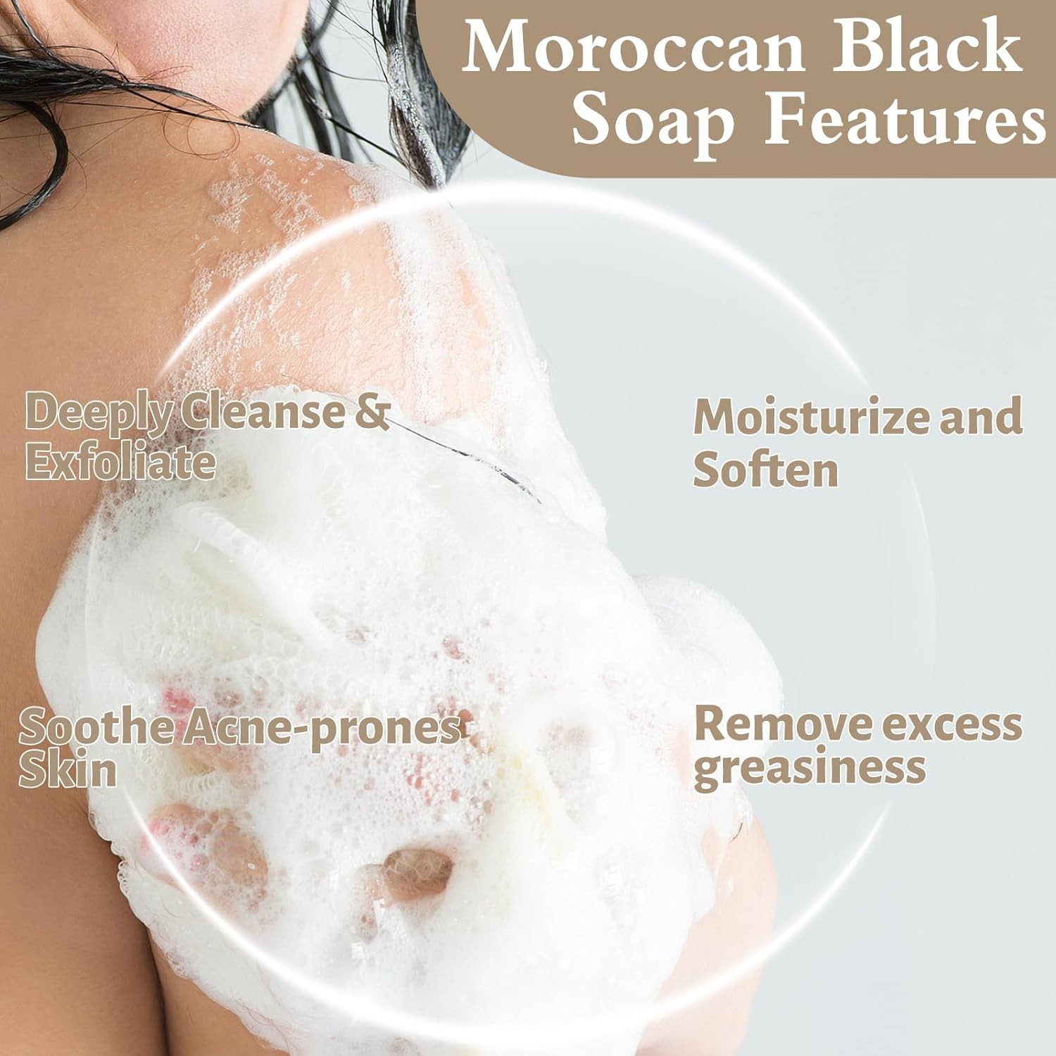 2 Pack Organic Moroccan Black Soap Soften Skin, Beldi Soap Oil & Vitamin 5.29oz