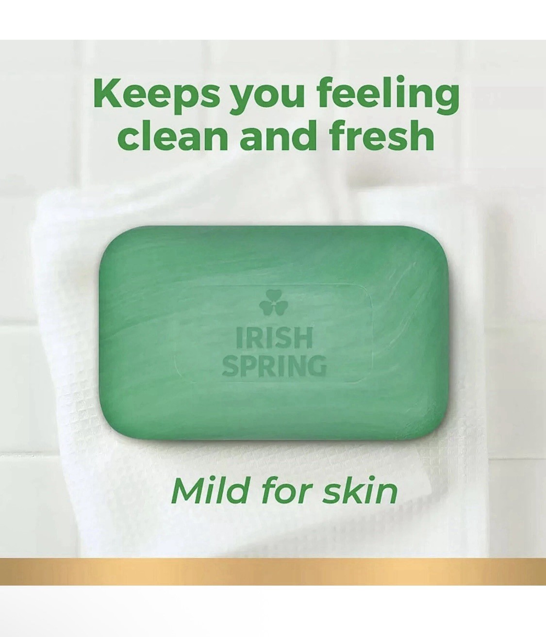 Irish Spring Deodorant Bar Soap, Original Clean, 4.5 oz, 20-count