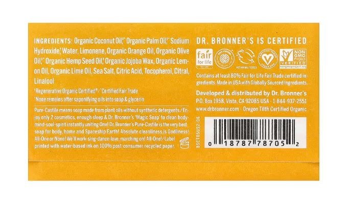 3 Pack Dr. Bronner’s, All-One Pure-Castile Magic Bar Soap, 5 oz (140 g)