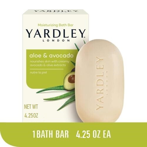 Yardley Soap Aloe Avocado Bath Bar 4.25oz Each Pack of 12