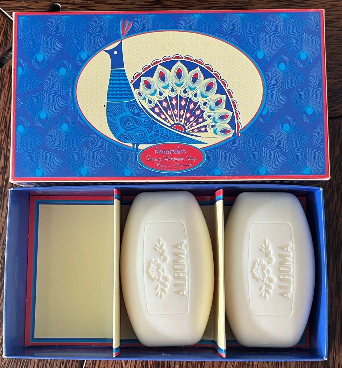 Lavender Aroma Aromatic Bar Soap Made in Portugal Gift 2 Soap Bars in Box