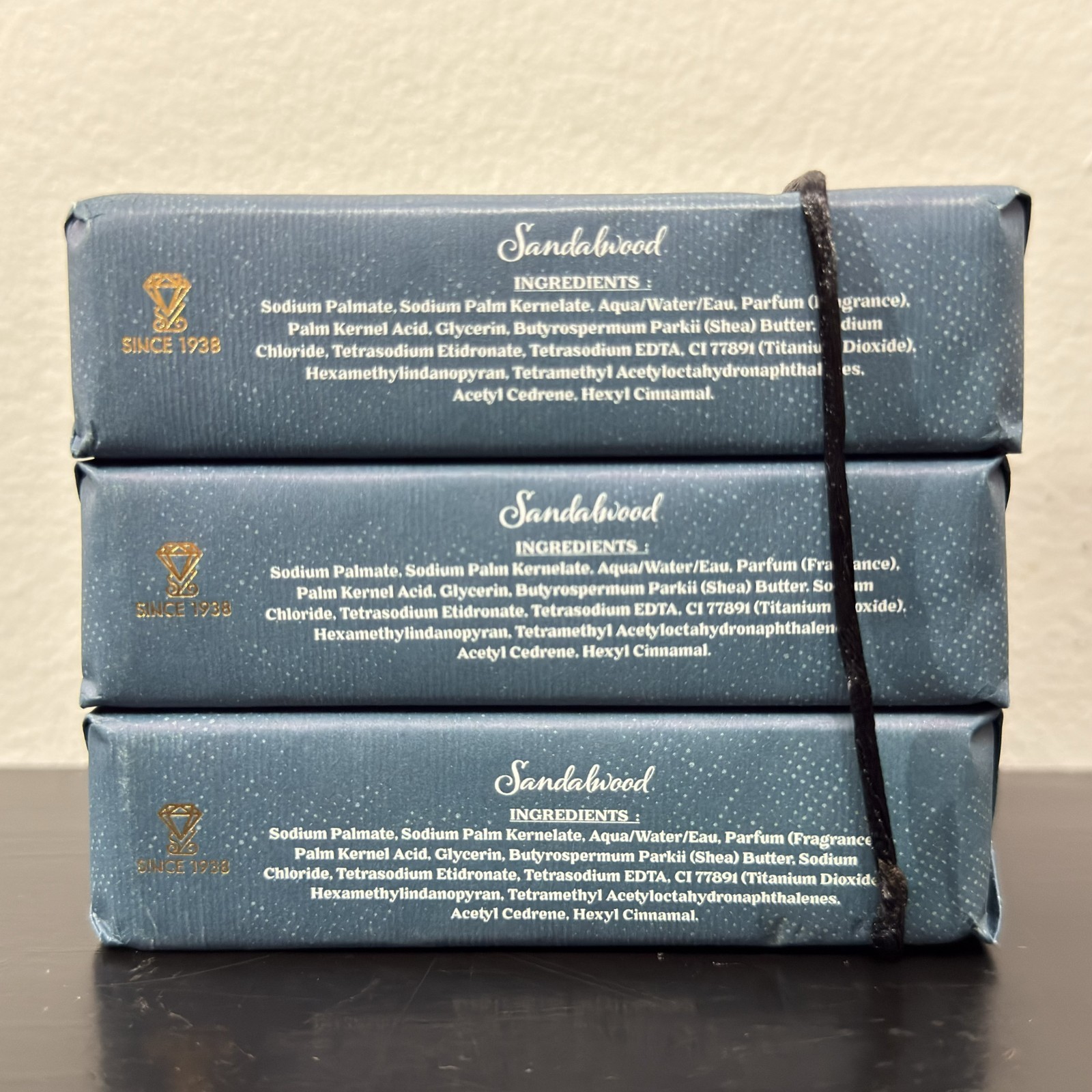 Saponificio Triple Milled Italian Luxury Soap Bars Sandalwood 3 x 5.2oz Bars