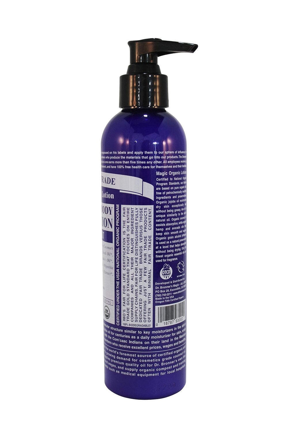 Dr. Bronner’s & All-One Organic Lotion for Hands & Body, Peppermint, 8-Ounce Pum