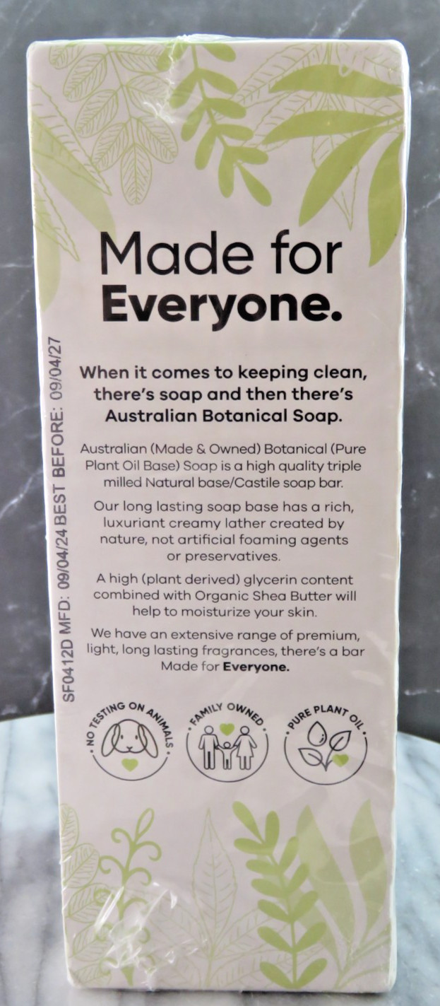 Australian Botanical Soap 8 Bars Valencia Orange/Sea Salt New Factory Sealed