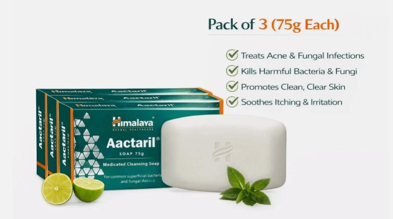 Himalaya Aactaril Soap Herbal Cleansing Care 75g x3 Pack Skin Hygiene